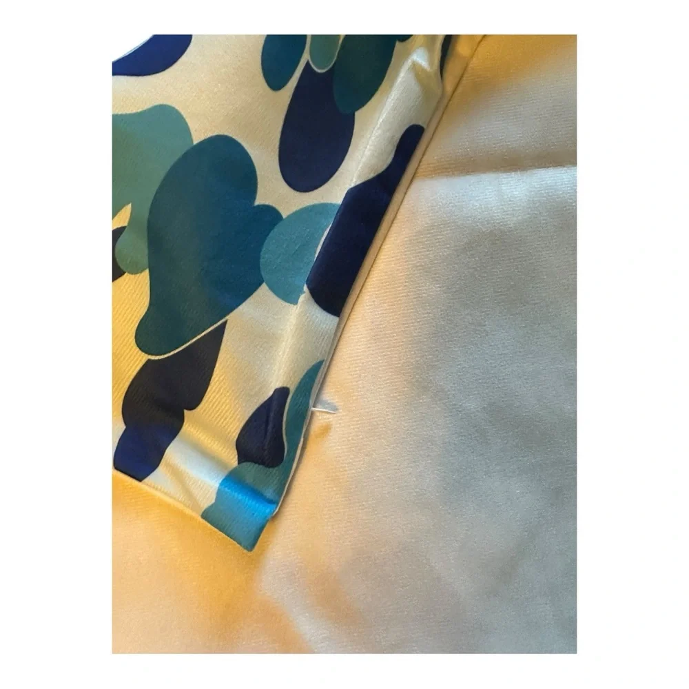 Set of 2 Blue Camouflage Abstract Throw Pillow Covers – 18x18”
